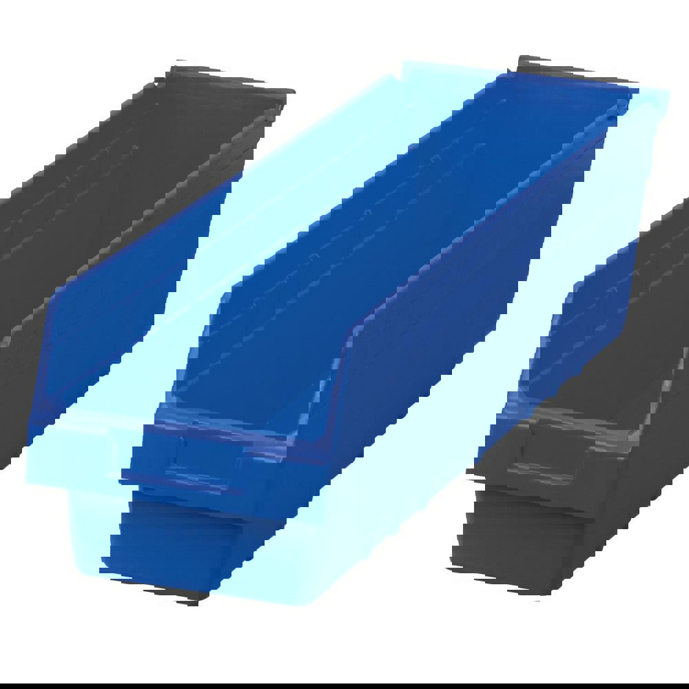 Plastic Hopper Shelf Bin: Blue